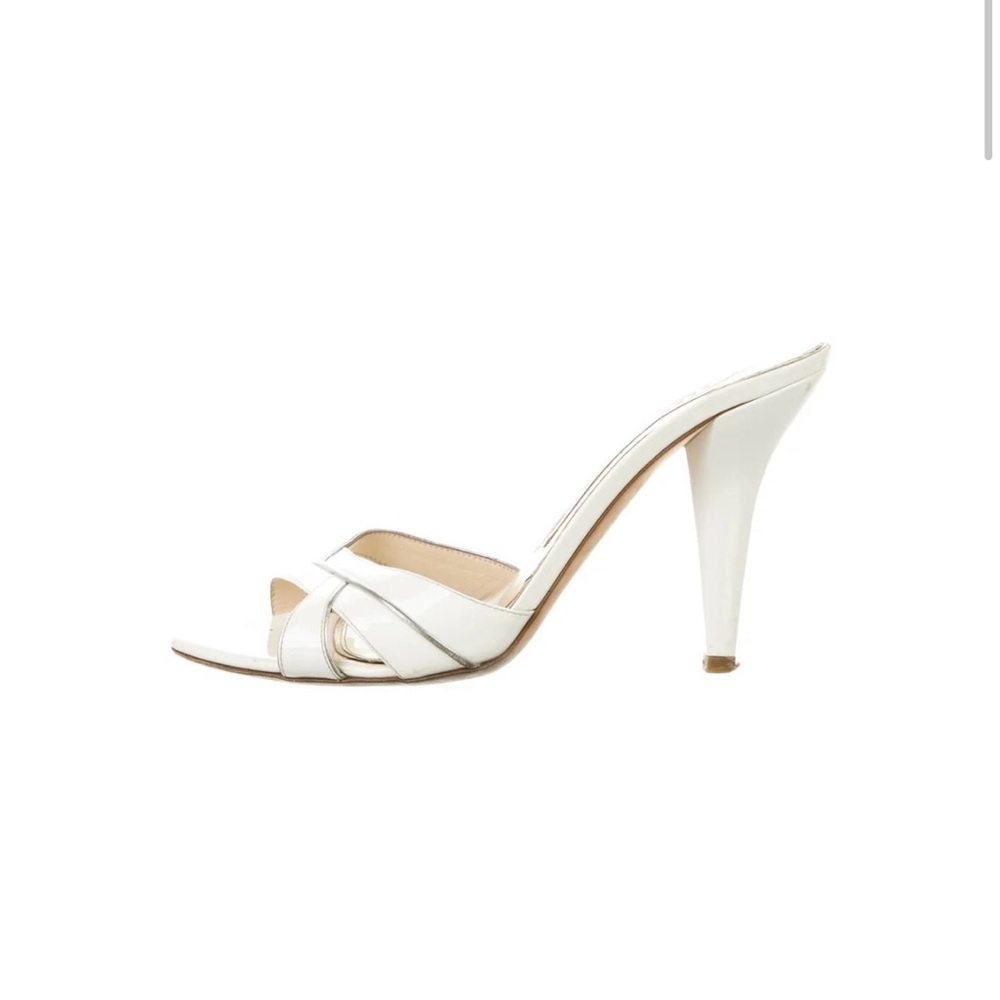 Jimmy Choo Patent Leather White Heels